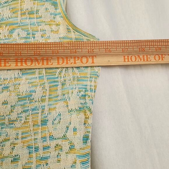 St John Collection knit dress Cream Green Yellow size 2 Santiago Knit Coastal - Picture 6 of 8